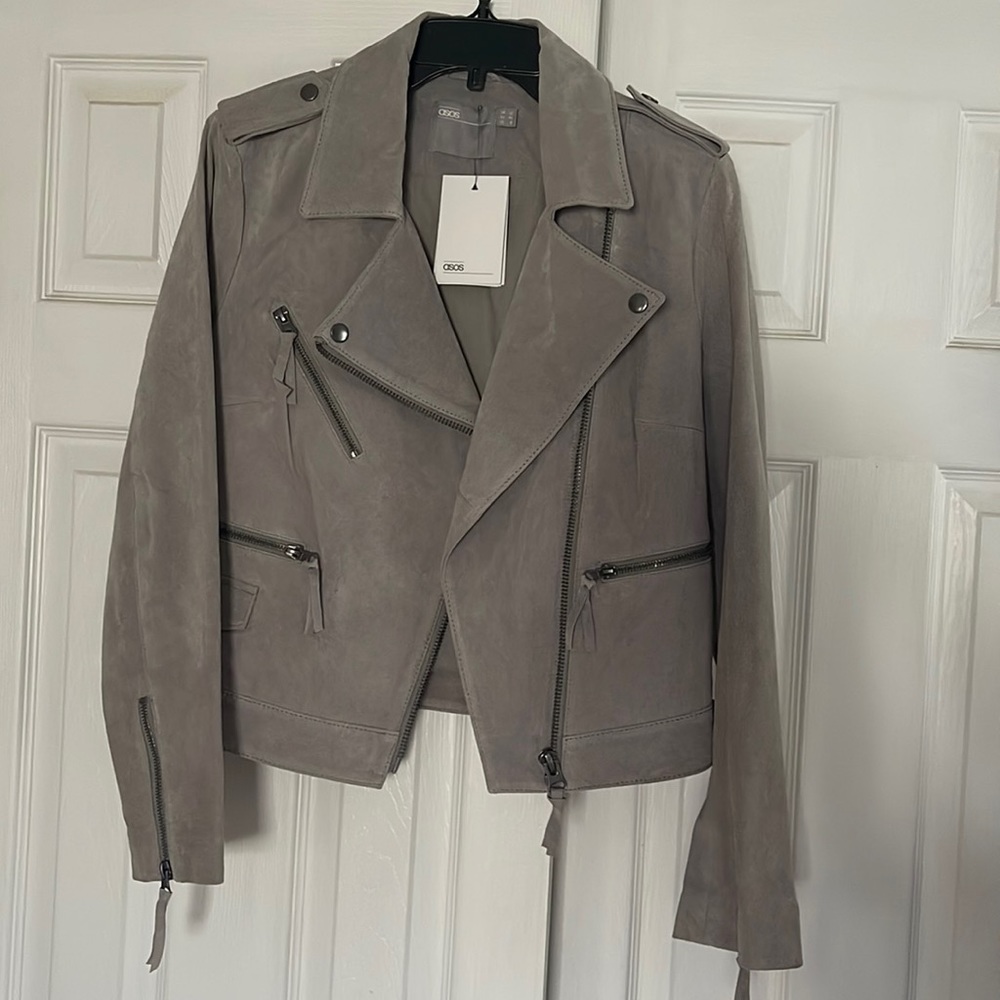 ASOS Suede Moto Jacket NWT